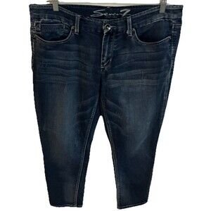 seven 7 jeans 14 Blue Slimming Easy Fit Minimalist Embroidered Pockets